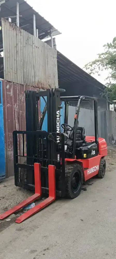 Forklift Hangcha 3 Ton, Manual,Tiang Threelift,Mesin Wichai,Tahun 2019