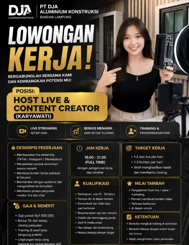 Karyawati Host Live
