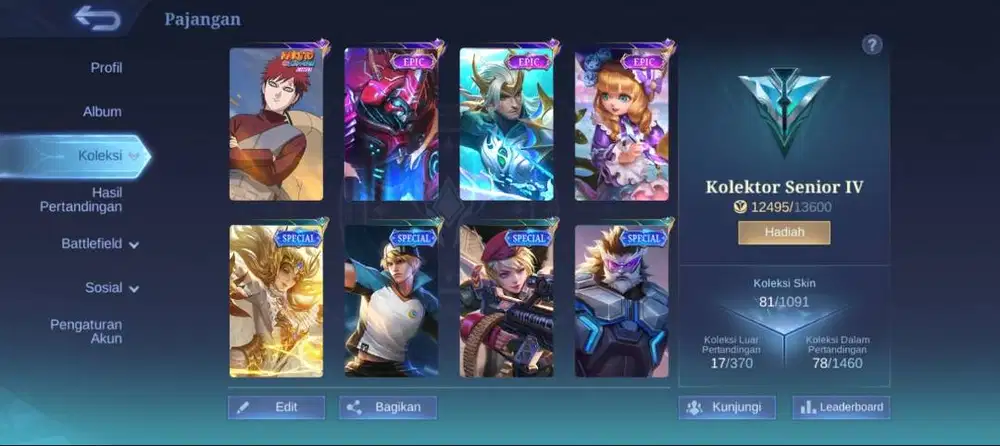 Jual Akun Mobile legends murah