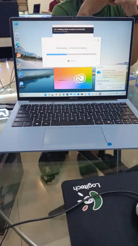 Jual laptop Advan baru garansi resmi, d ryzen 5 ram 8/256