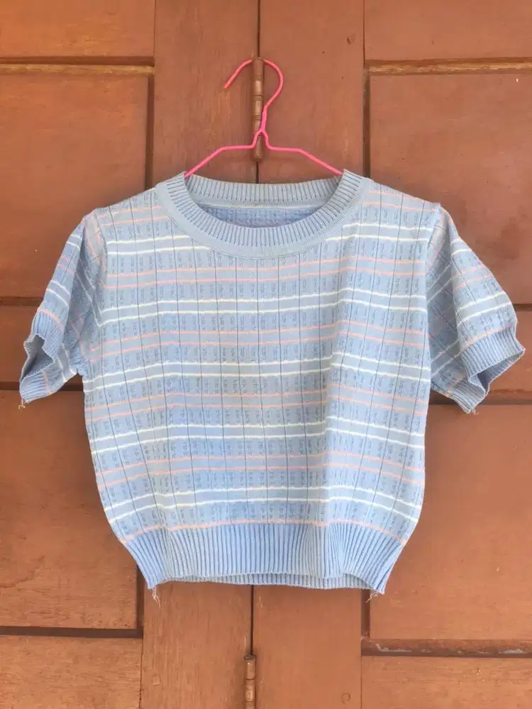 Baju Atasan Rib Crop Top