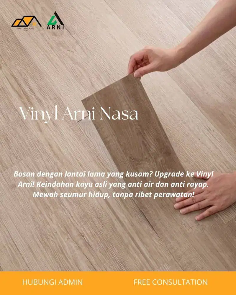 Vinyl ARNI Nasa Series | Tebal 3mm| Lantai Kayu ANTI RAYAP