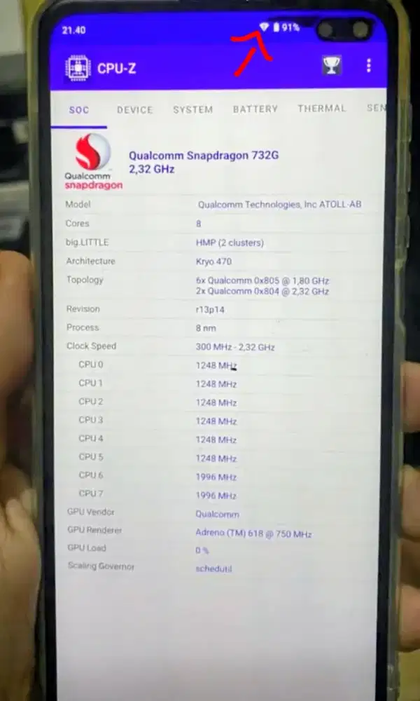 Sharp Aquos sense 4 plus RAM 8/128gb Batangan
