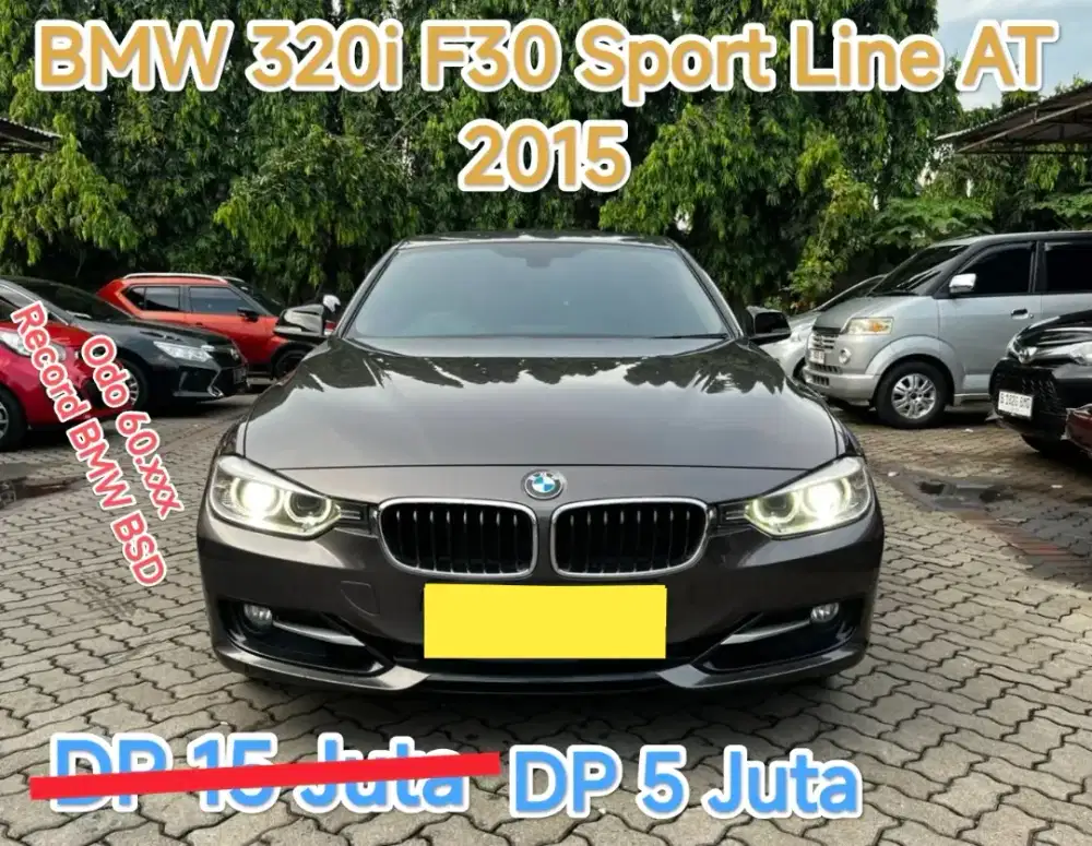 TERMURAH 5JT BMW 320i 2015 F30 SPORT LOW KM 60RB!!