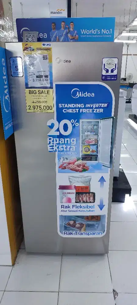 Freezer Rak Midea 200L Bisa  Kredit Dp 0