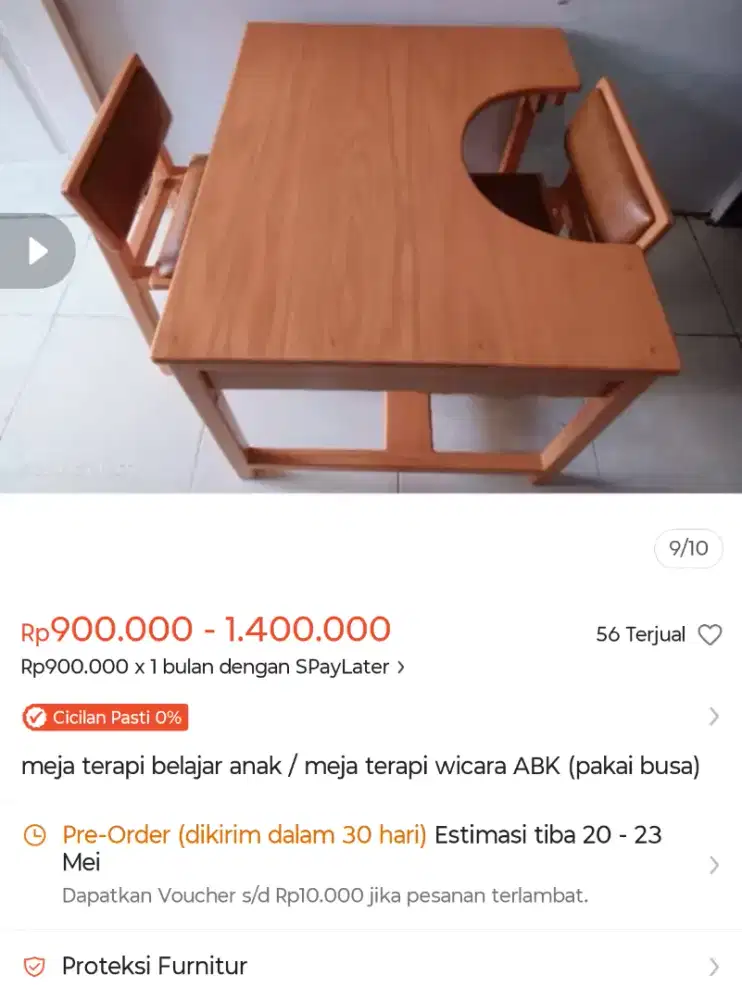 Meja terapi ABK,meja belajar anak kayu berkualitas