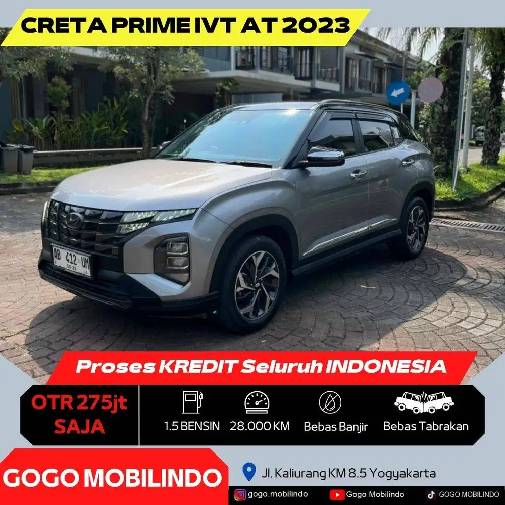 Hyundai Creta Prime IVT Matic 2023 AB Tgn1 DP Minim Kredit Murah