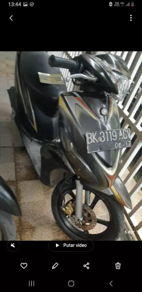 MioJet (Mio J) 2012 Hitam MulusTerawat, Mesin/Cvt HalusSepertBaru.