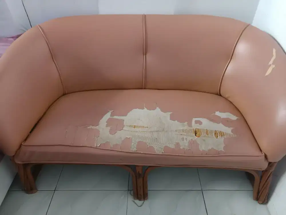 Sofa asli rotan kuat dan kokoh