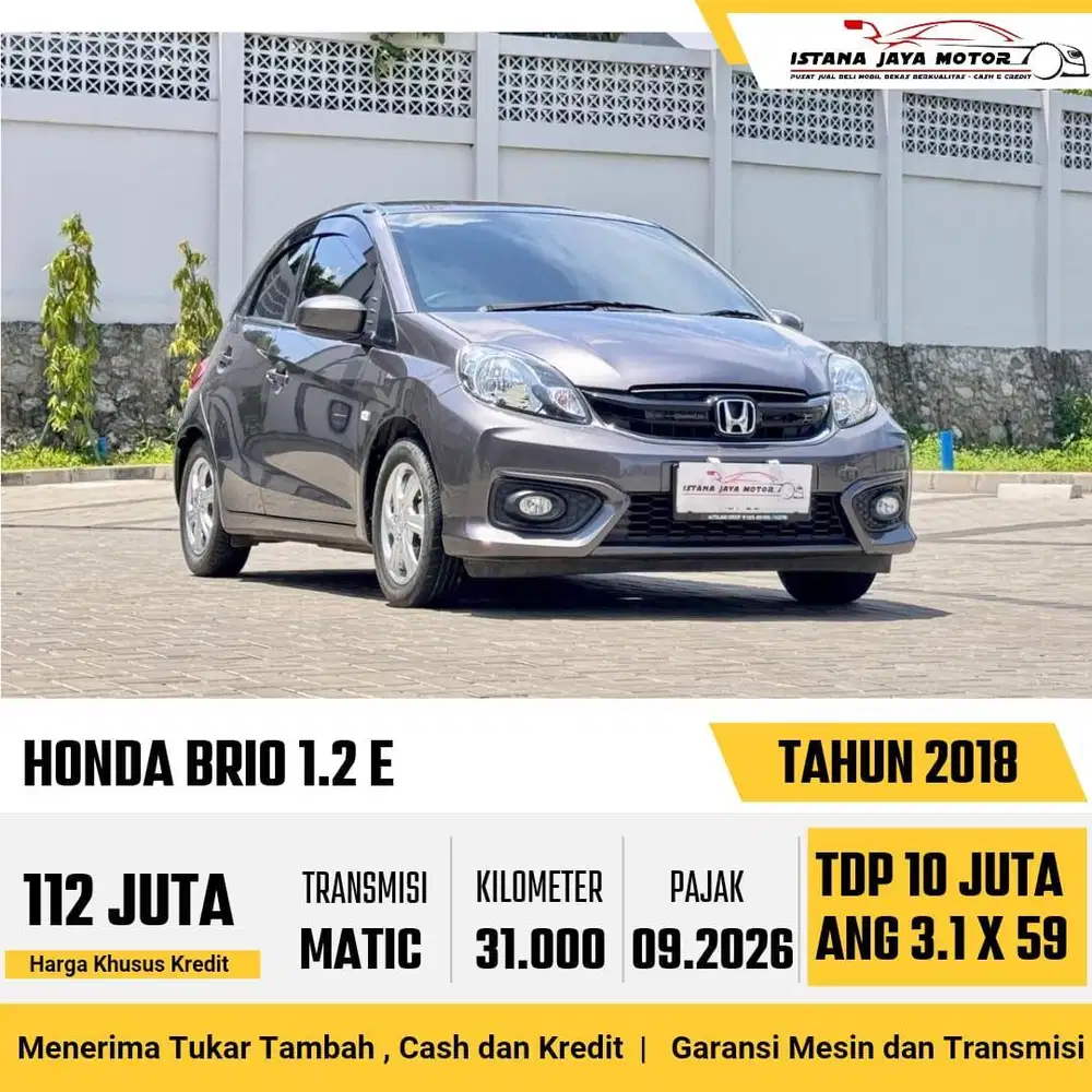 KM 30RB Honda Brio 1.2 E Automatic 2018 Abu