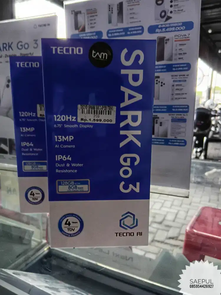 Baru tecno spark go 3 4/128GB