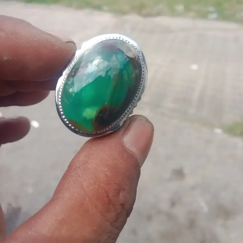 batu Garut kristal dim 26 ring monel
