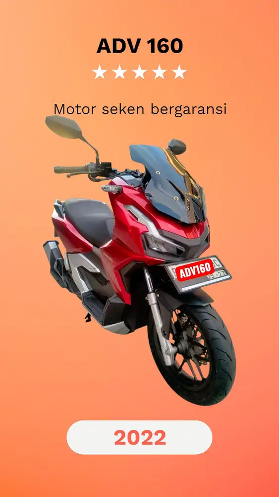 Dp 1.5jt promo Honda ADV 160 cbs (KTP daerah bs kredit adv160 150 abs