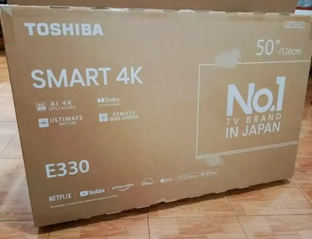 TOSHIBA SMART ANDROID TV 50 inch , LAYAR BERGARIS