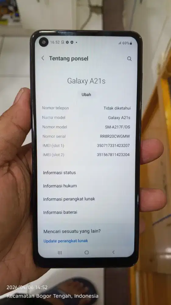 Smasung A21s 6/128 komplit