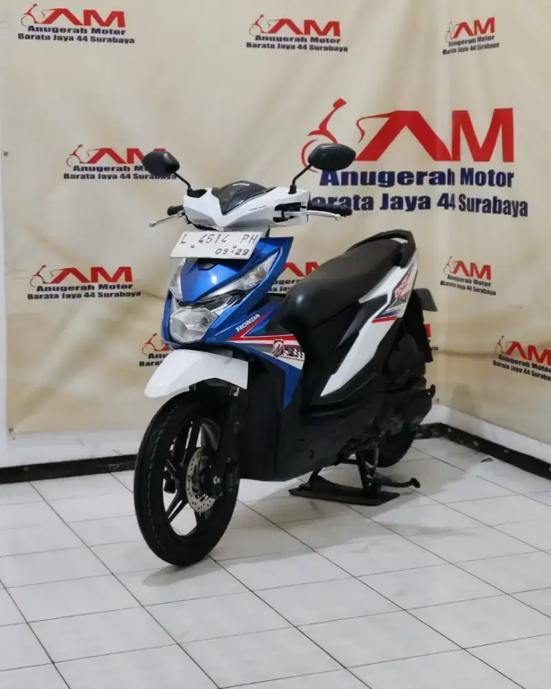 Ready Honda Beat Eco Tahun 2019 warna Biru Putih
