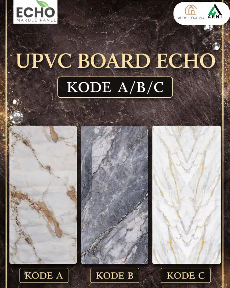 UPVC Marble ECHO Panel Dinding | PVC Marmer | Panel UPVC Sheet Board