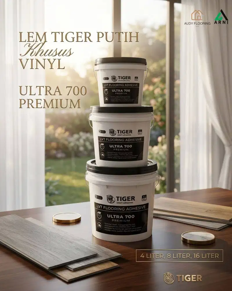 Lem Tiger Ultra 700 Premium Khusus Vinyl Lantai | Lem Putih Vinyl Floo