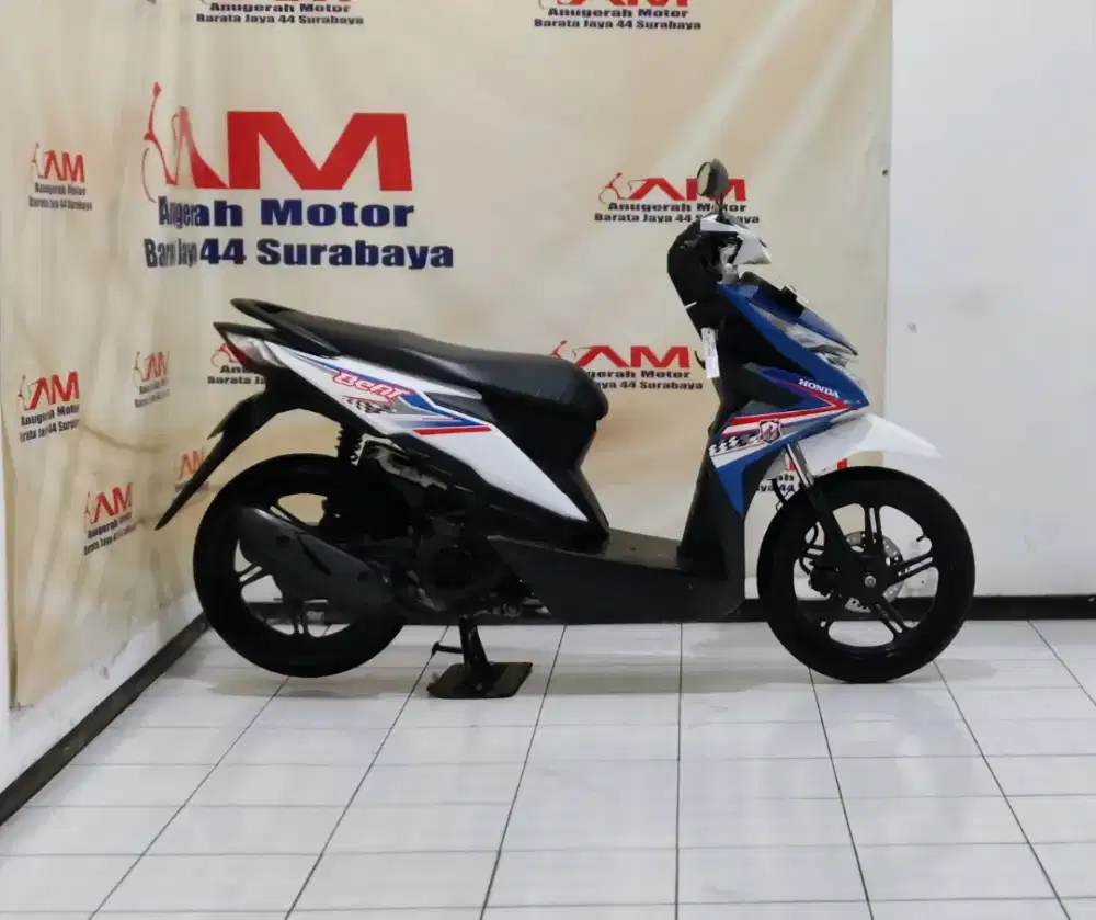 Am Barata #Honda Beat Eco Tahun 2019 warna Biru Putih