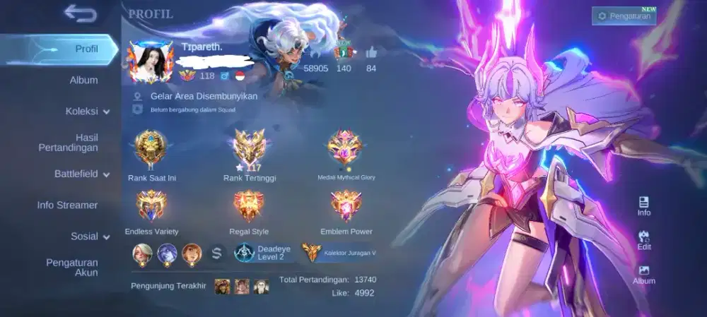 Jual Akun ML (Mobile Legends)