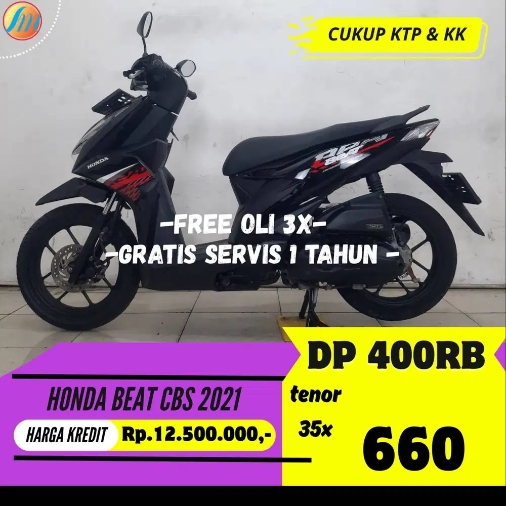 HONDA BEAT CBS 2021 KREDIT DP 400RIBU ANGSURAN SANGAT RINGAN KTP+KK