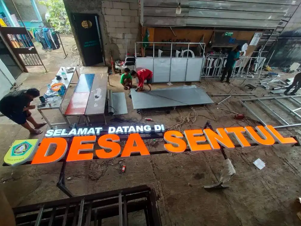 Huruf timbul | papan nama | neon box | reklame | akrilik | billboard