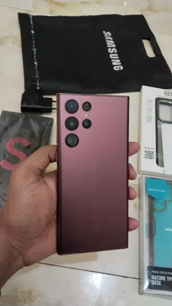 Samsung Galaxy S22 ultra 12/256 GB Resmi SEIN Fullset no minus