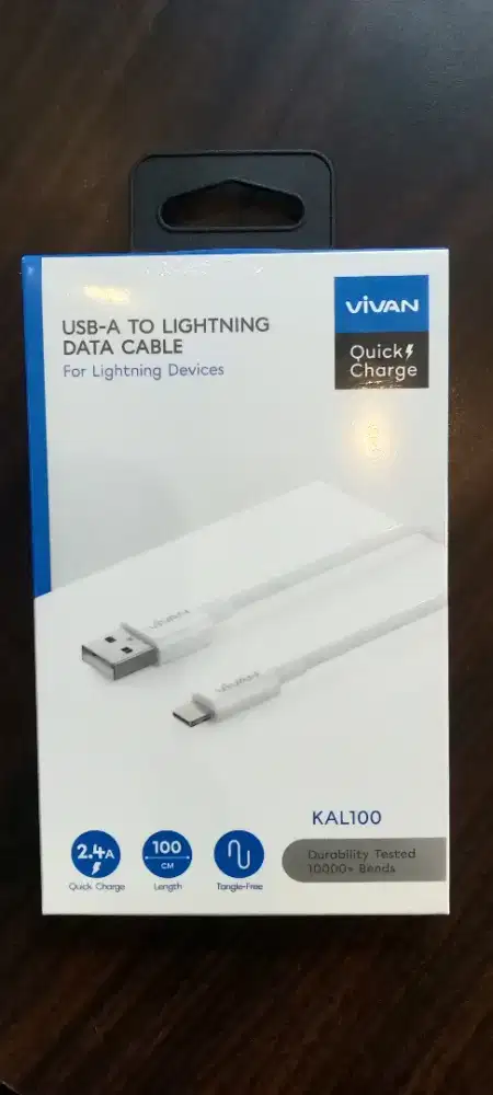 VIVAN KAL100 Kabel Data Lightning Fast Charging 2,4A 100cm