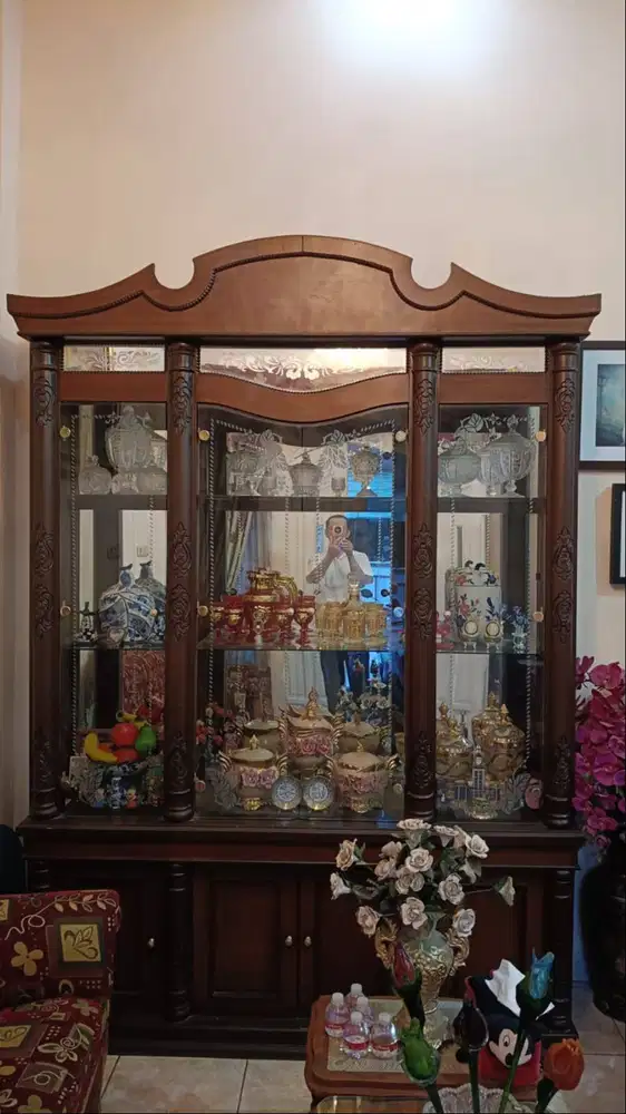 Jual Lemari Hiasan dan Rak TV kayu non Jati