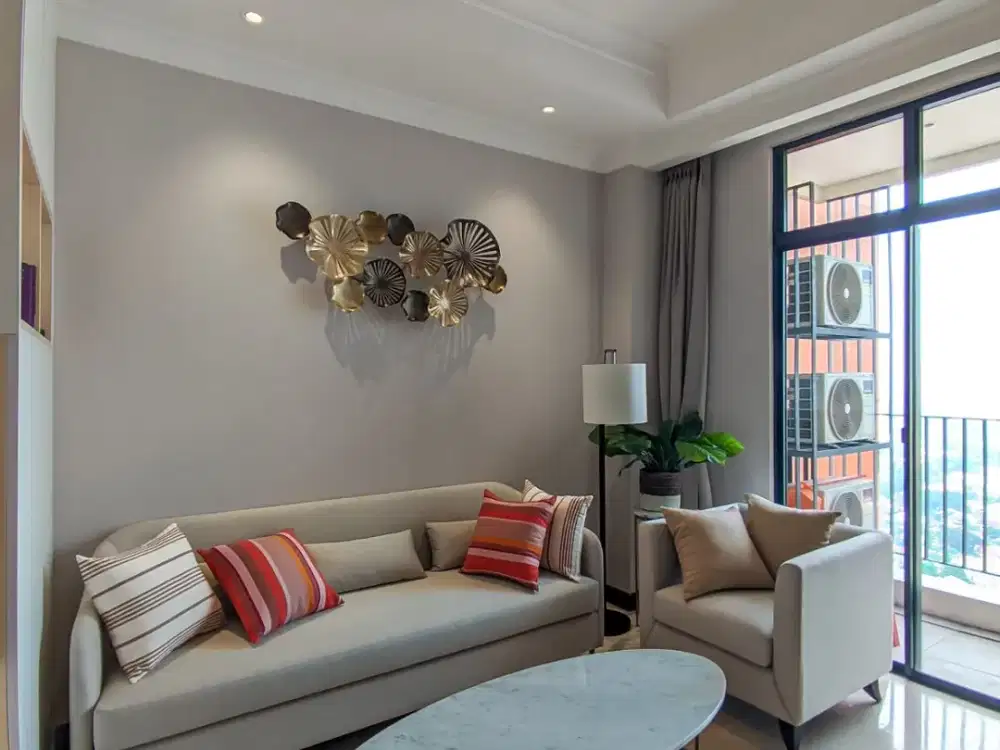 12 jt / bln , Apartemen Permata Hijau Suite , 2 BR , Full Furnished , Siap Huni