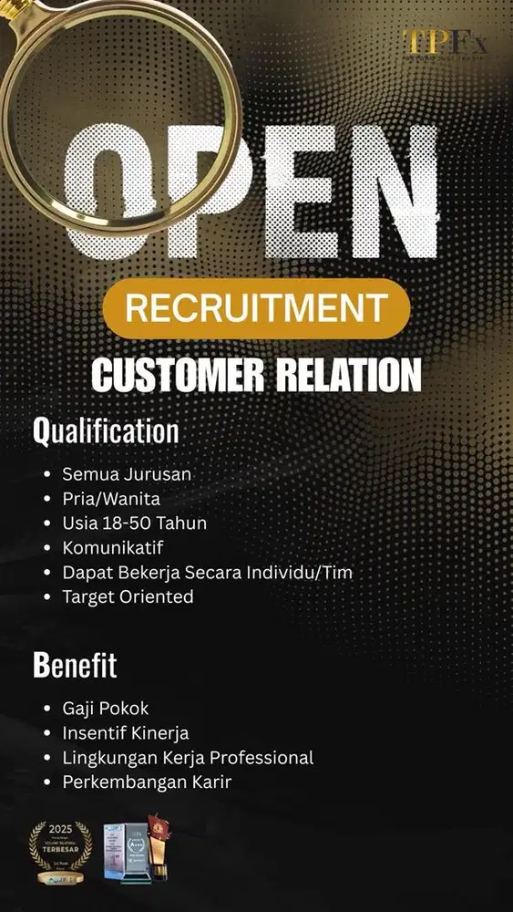 Lowongan kerja loker CR/TL/SPV