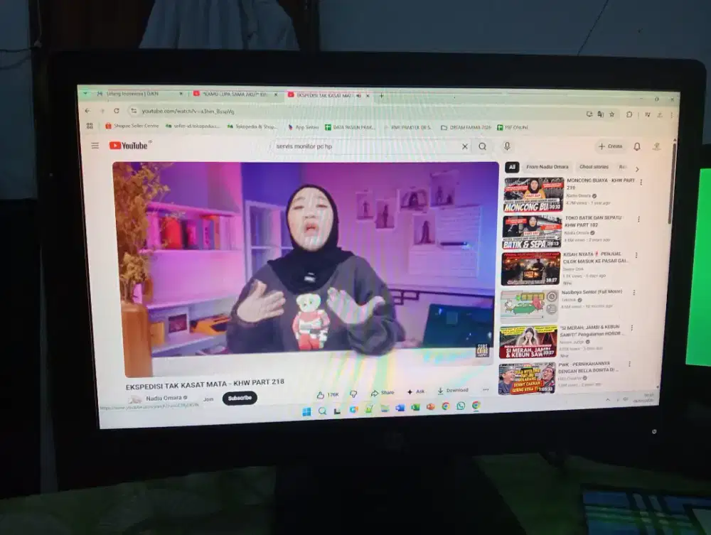 Monitor PC merk Hp 20 inch