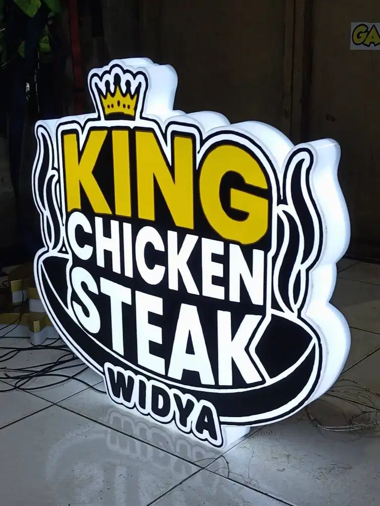 Neon box + Papan nama + Huruf timbul + Reklame + Acrylic + Murah