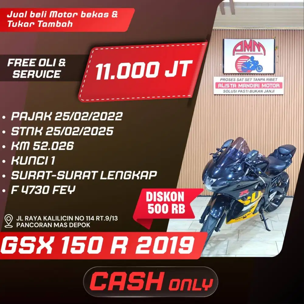 GSX 150 R 2019 CASH ONLY KREDIVO INDODANA SPAYLATER ALLOBANK ALISTA
