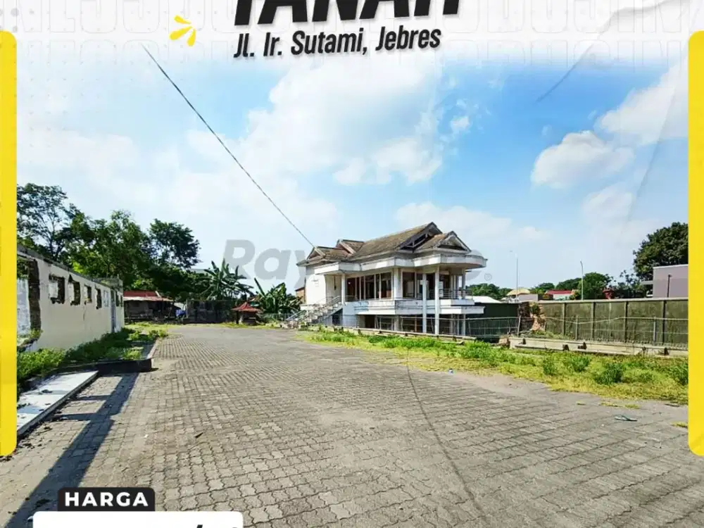 Dijual Tanah 4824meter Siap bangun Strategis Tepi jl Utama Jebres Solo