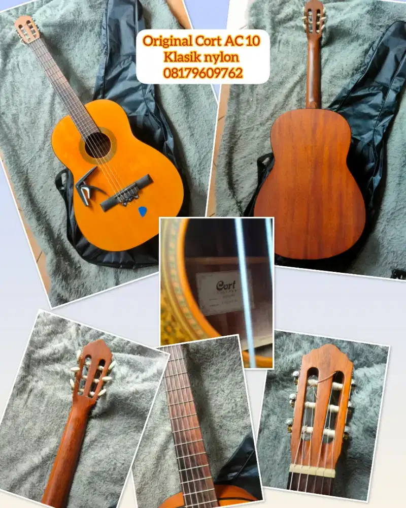 Gitar klasik nylon cort original AC10 lawasan terawat siap pakai