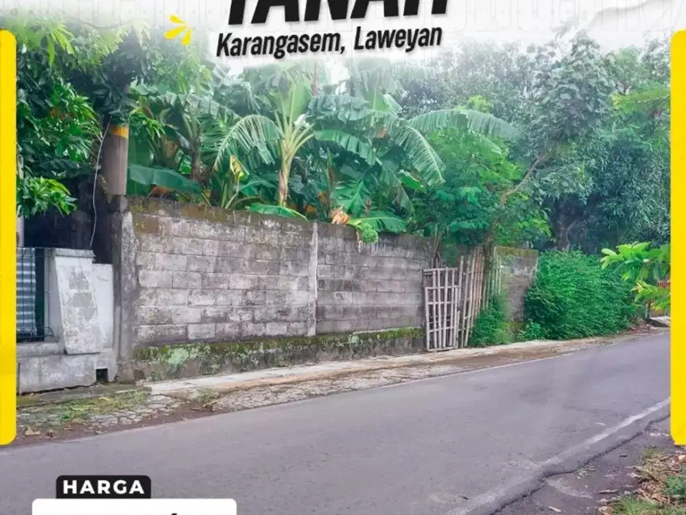Dijual Tanah di Kawasan UMS, Karangasem, Laweyan!