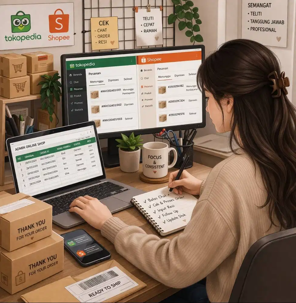 Admin Online shop Marketplace (Full Time)