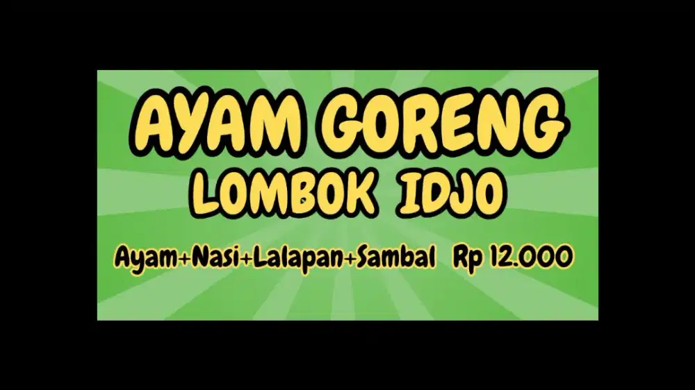 Untuk jualan ayam gorenf