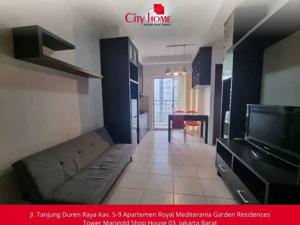 Disewakan Apartemen 2 BR Furnished di Mediterania Garden Residences 2 Tanjung Duren Jakarta Barat