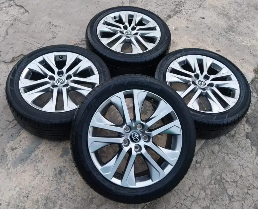 JUAL/TT VELG COPOTAN ZENIX TIPE Q R18 VCD 5X114 BAN DUNLOP 90%