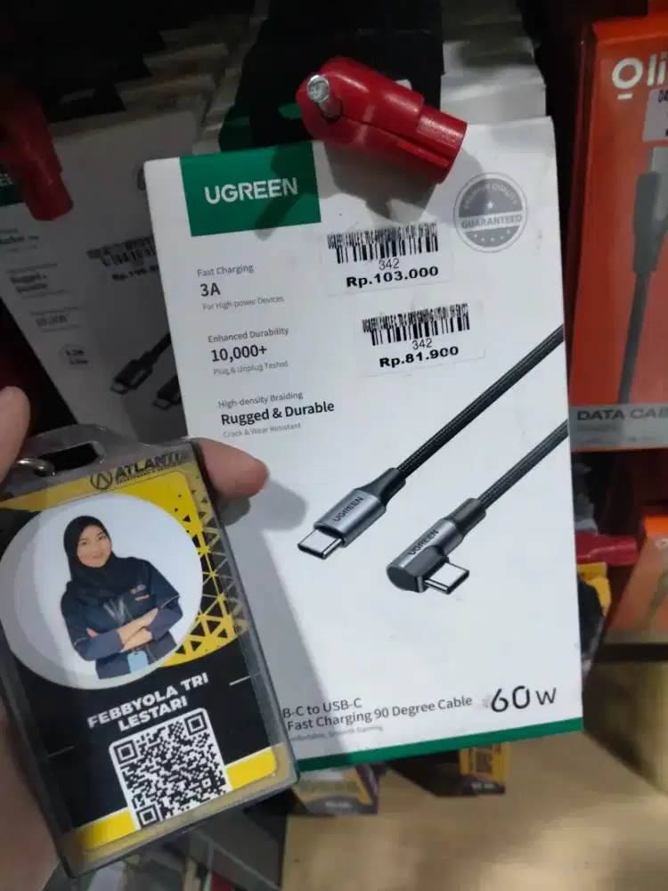 CABLE UGREEN TIPE C ATLANTIS DAHSYAT