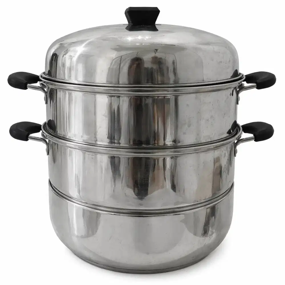 [PII-69] Preloved Panci Steamer 2in1 Cooker King Stainless Steel