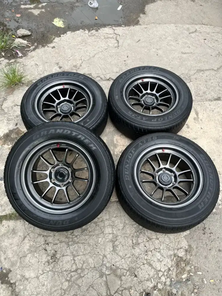 JUAL/TT VELG ORI LENSO VENOM 5 R18X9J VCD 6X139 ET0 BAN DUNLOP 80%