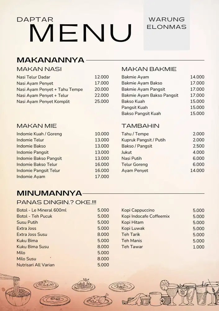 Karyawan Warung Makanan dan Minuman