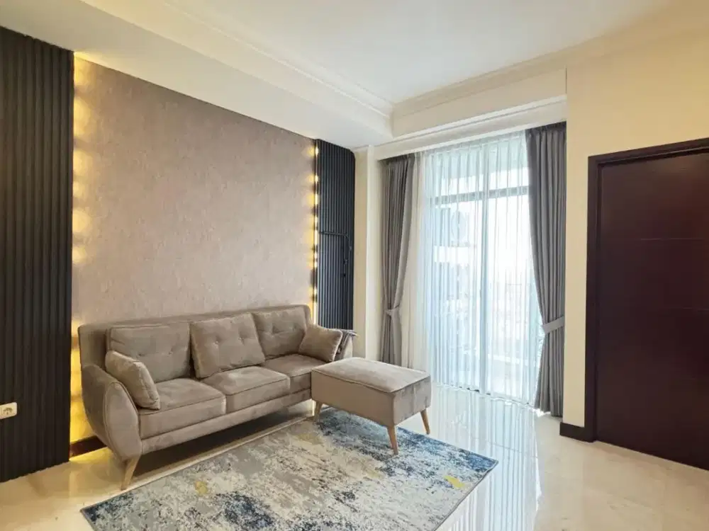 12 jt / bln , Apartemen Permata Hijau Suites , 2 BR , Full Furnished , Siap Huni