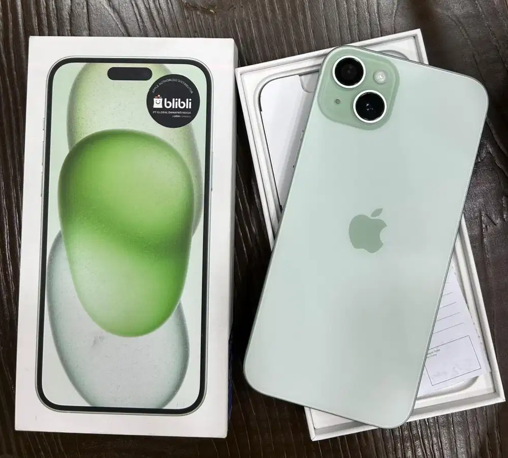 Iphone 15 plus 256gb green ibox normal fullset
