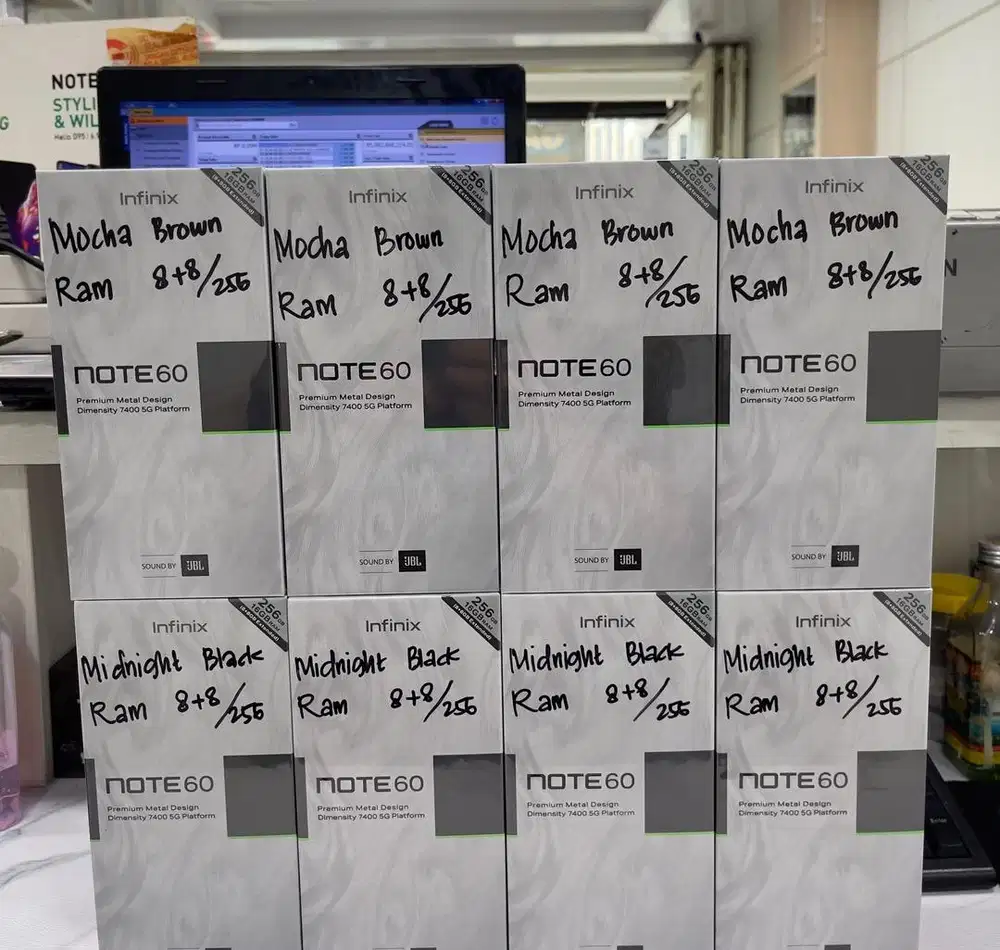 Baru...Infinix Note 60 5G 8/256 Grs Resmi (Warna : Black,Mocha Brown)