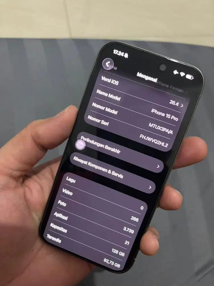 Jual cepat iphone 15pro 128GB mulus