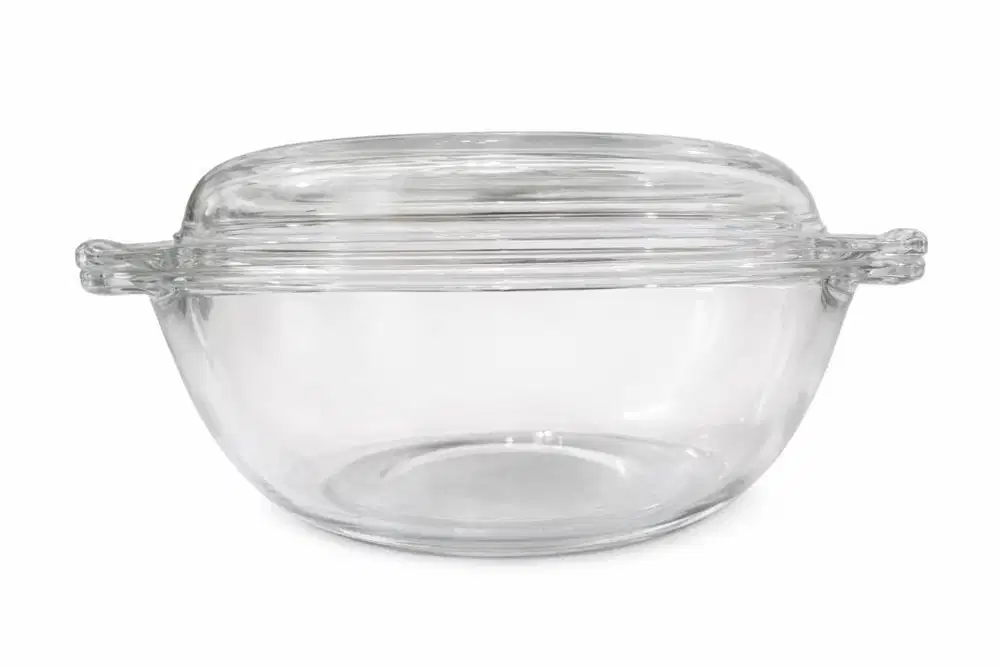 [PII-59] Panci Kaca Borosilikat dengan Tutup Bening Diameter 17.5 cm